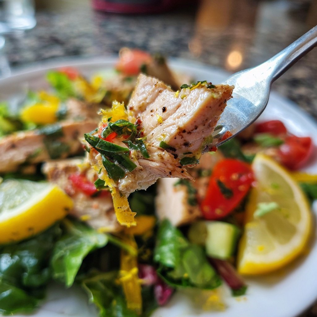 Ensalada spa invierno pollo limón