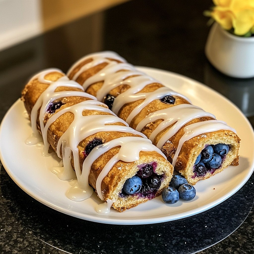 Rollos de canela y arándanos