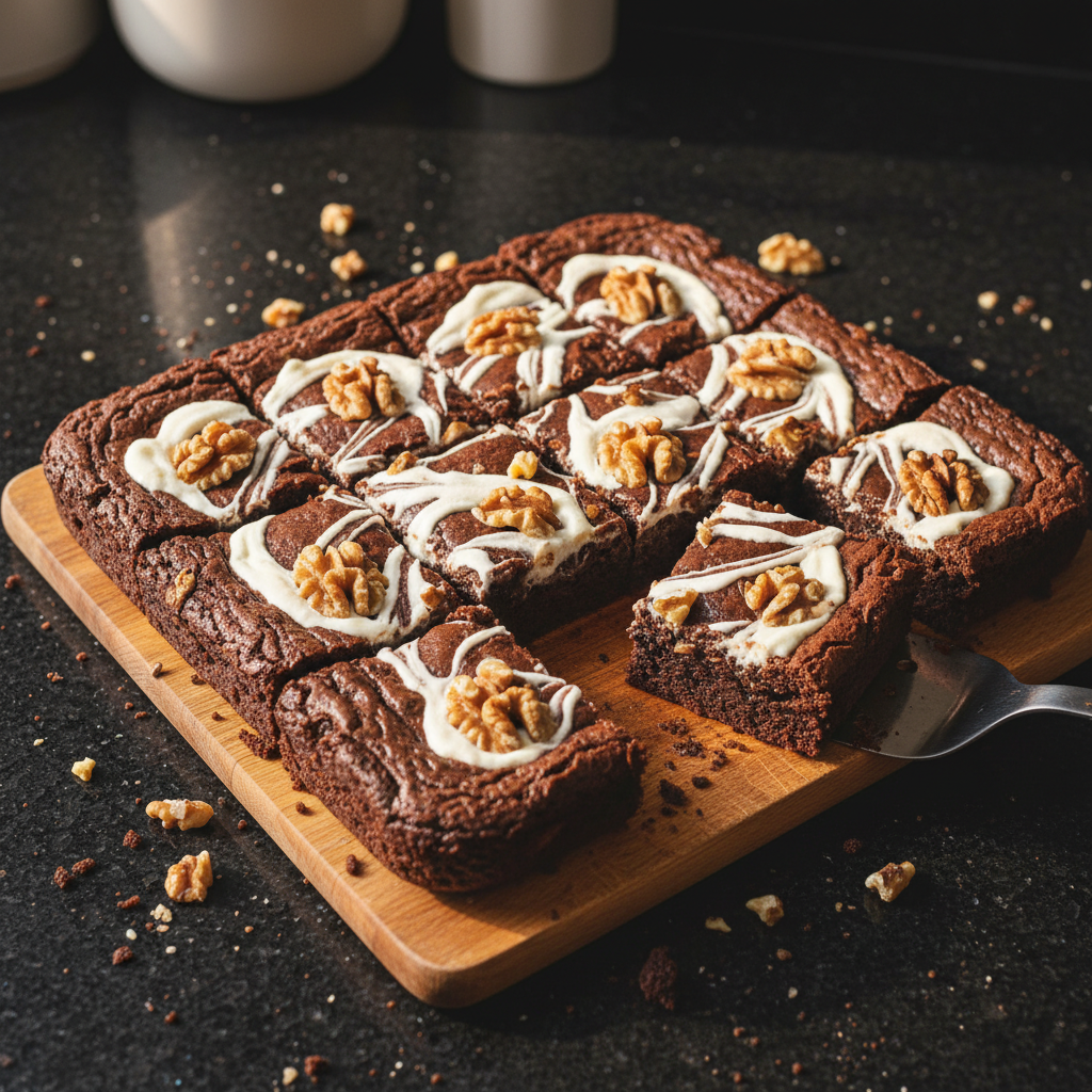 Brownies de Nueces y Requesón