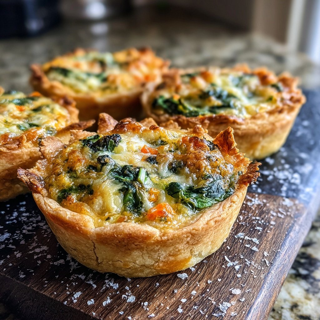 Mini quiches en molde de mini muffins