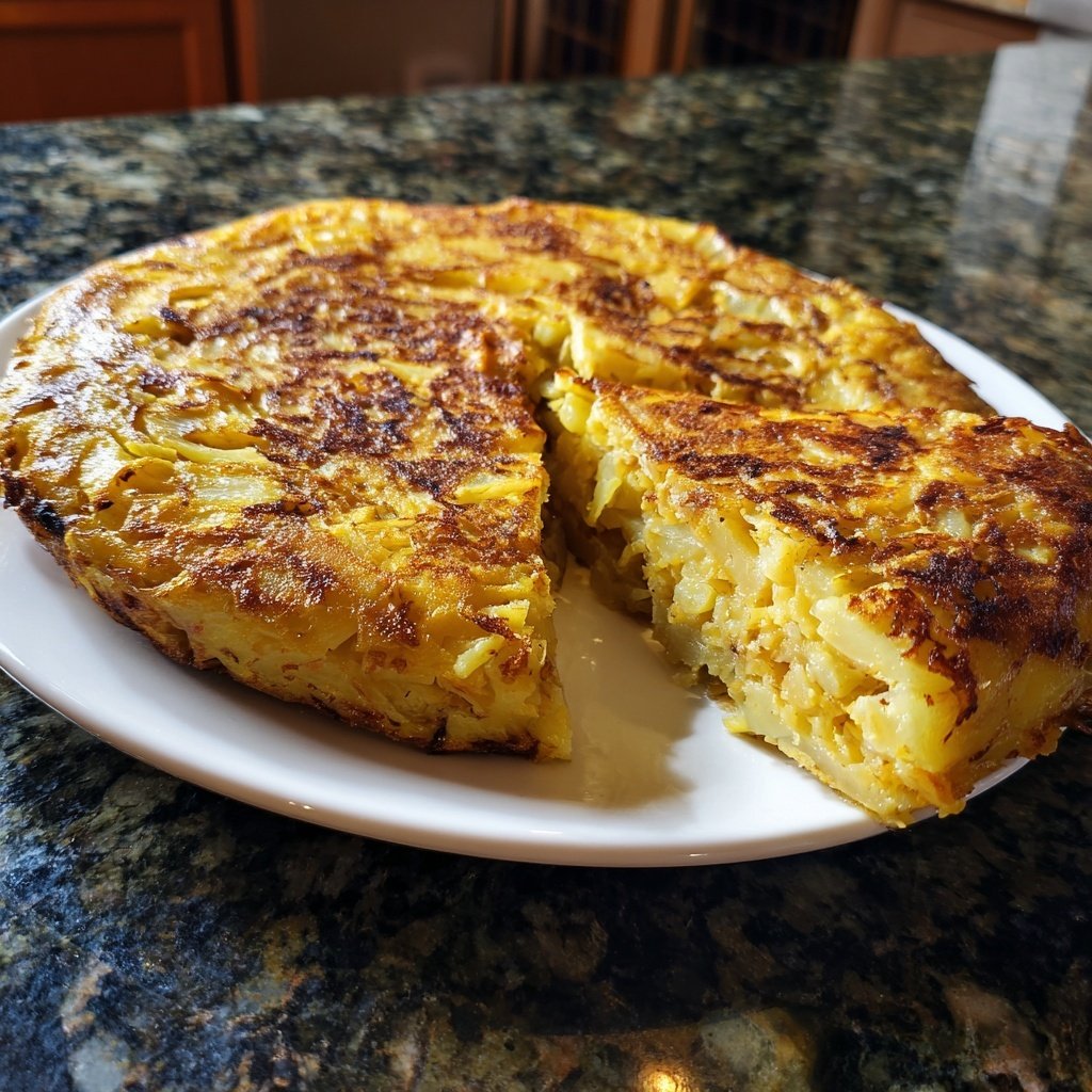 Tortilla de patatas jugosa al estilo casero​
