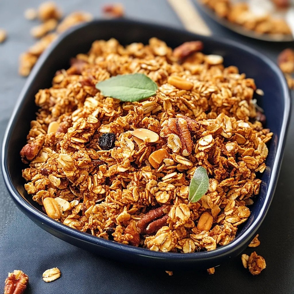 Granola de Calabaza, Arce y Nueces Pecanas: Una Increíble Receta Última