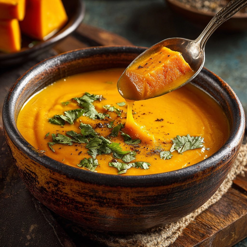 Sopa maní picante camote