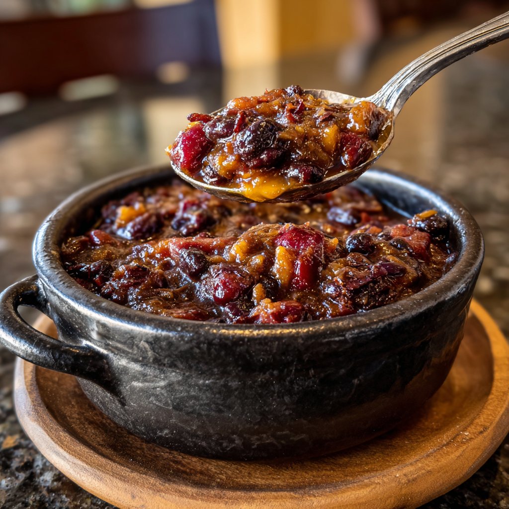 Frijoles de ojo negro jamón ahumado huesos