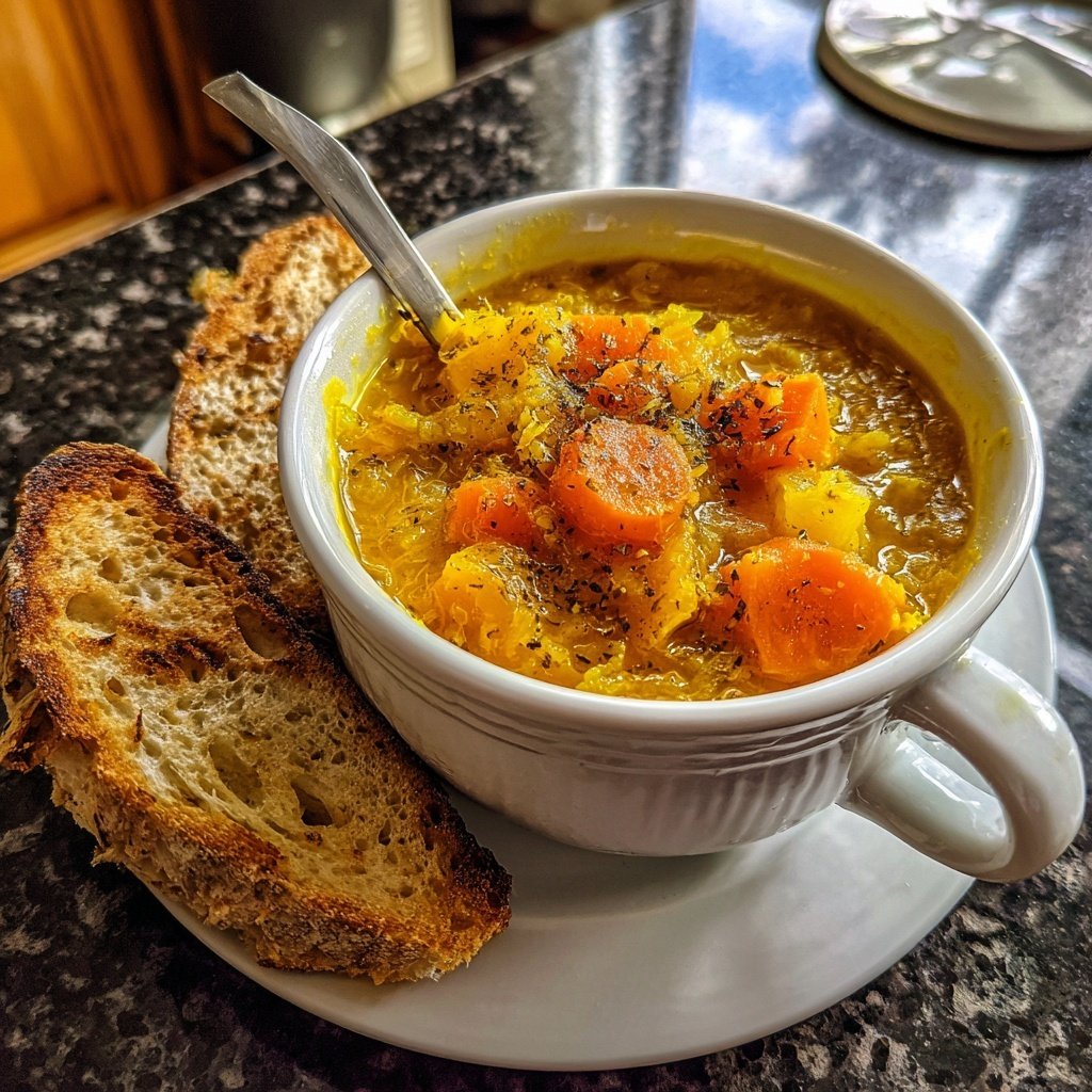 Sopa jengibre zanahoria chirivía raíz