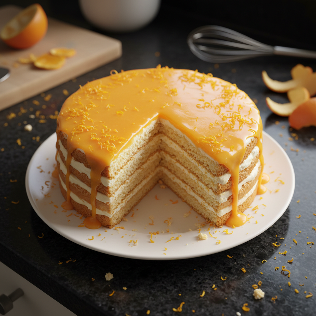 Pastel de Crema de Naranja de Galentine