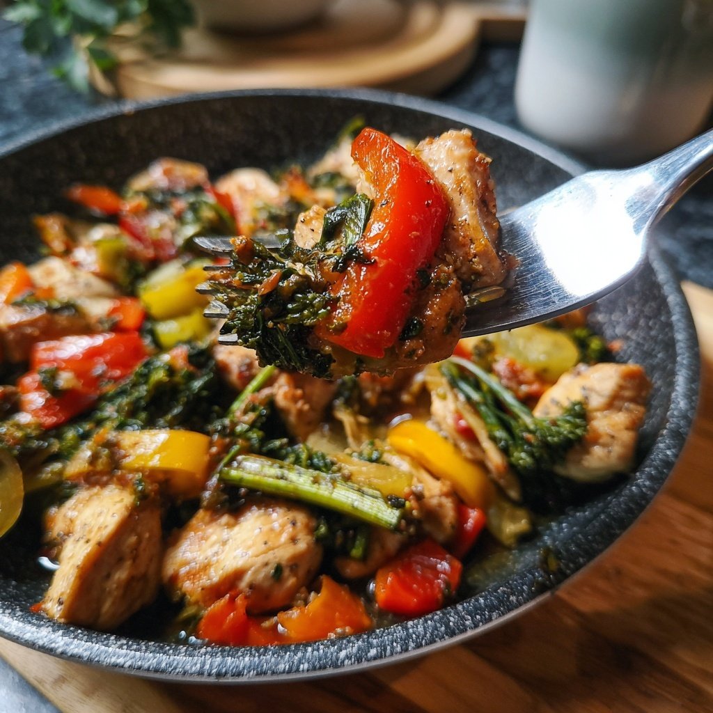 Cuencos pollo mediterráneo verduras cuscús