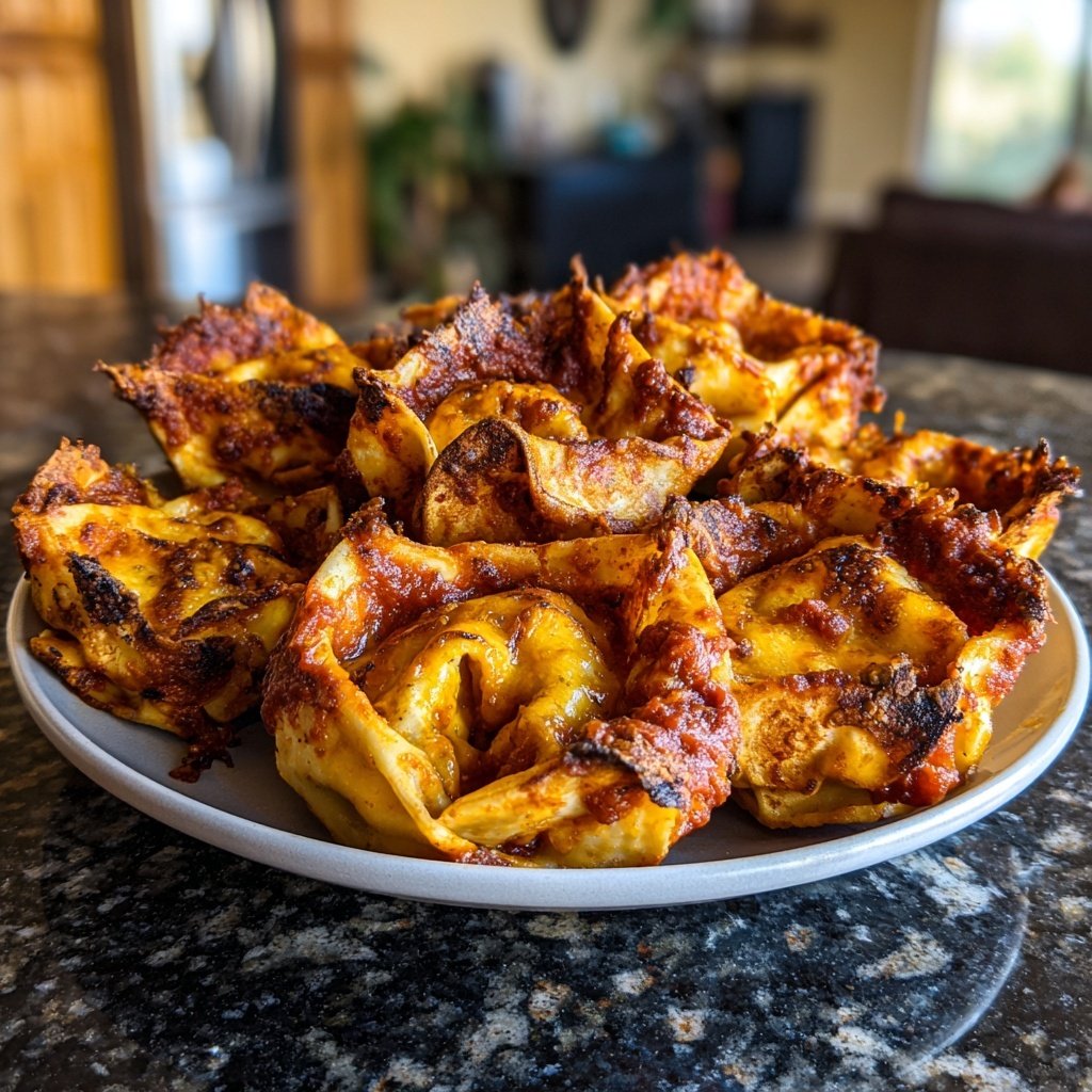 Tortellini horneados salchicha salsa marinara