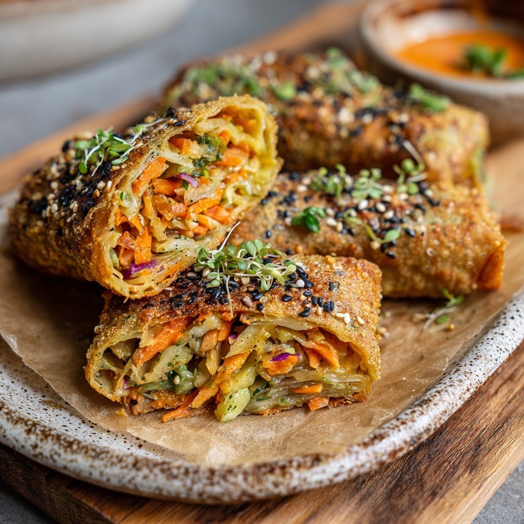 Rollitos de primavera crujientes de verduras