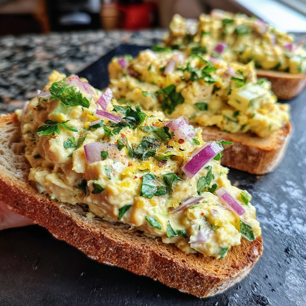 Sándwiches de ensalada de garbanzos
