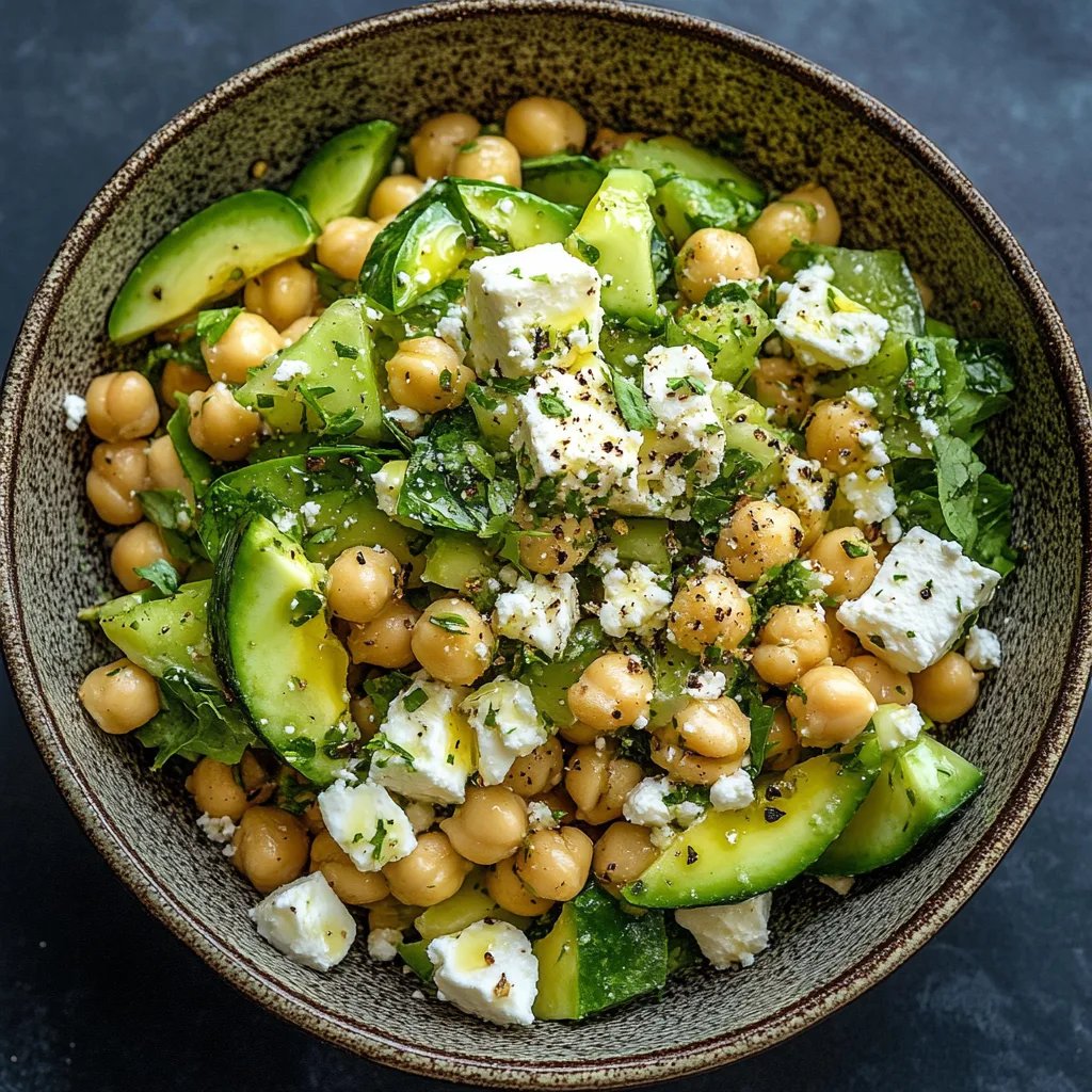 Ensalada de garbanzos, queso feta y aguacate: La Increíble Receta Última
