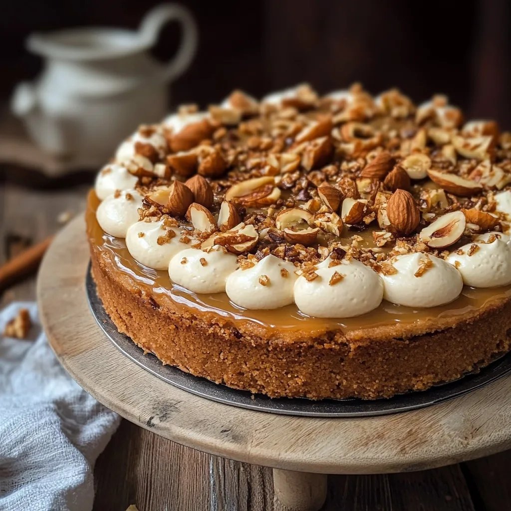 Tarta de café y nueces