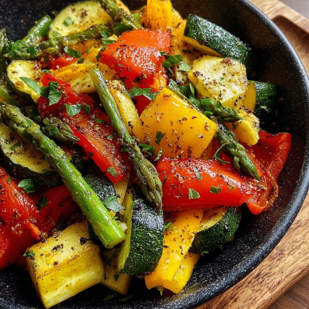 Ensalada templada de verduras francesas