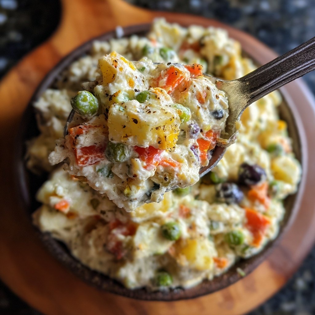 Ensaladilla rusa al estilo de bar de tapas