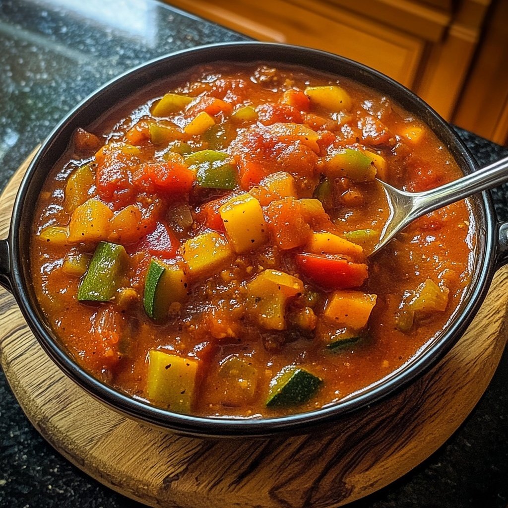 Guiso vegetal con toque de chile