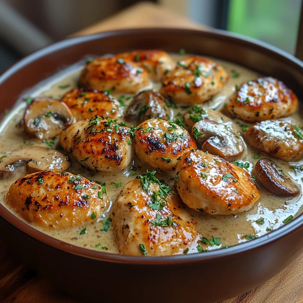 Pollo Cremoso con Champiñones: La Última Receta Maravillosa