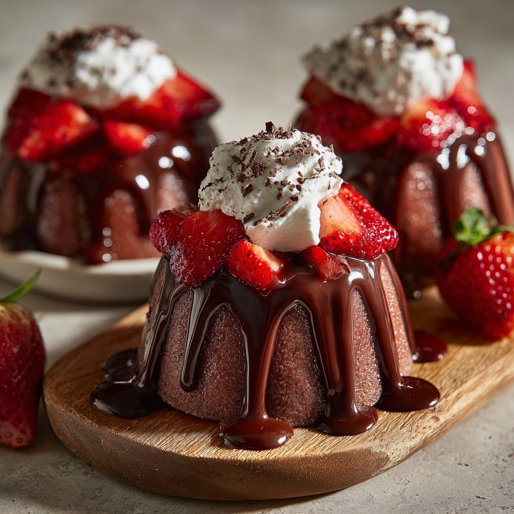 Copas constelación de fresa con chocolate