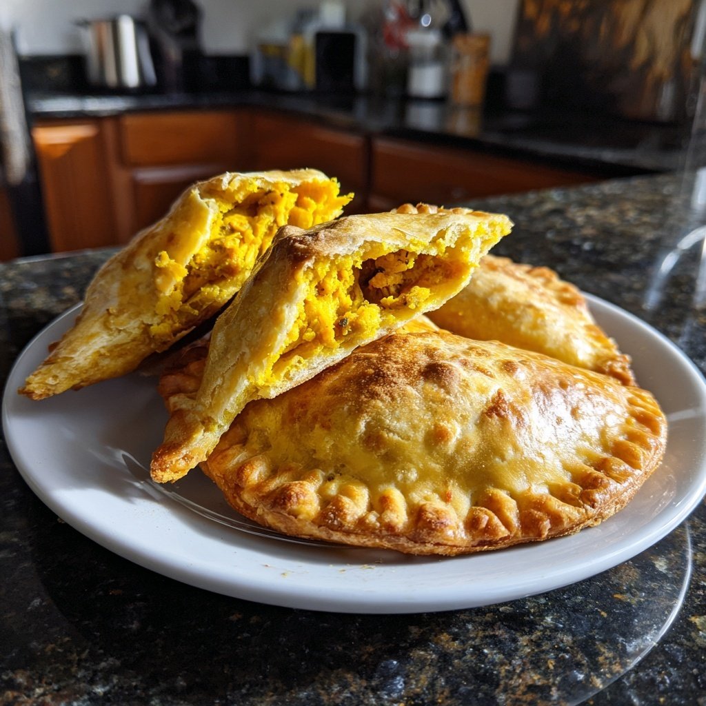 Empanadas Jamaicanas de Pollo al Curry