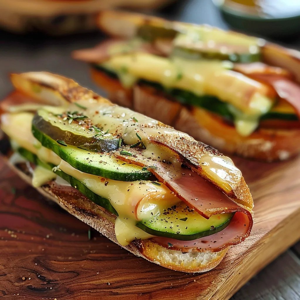 Sándwich de Calabacita con Jamón y Queso