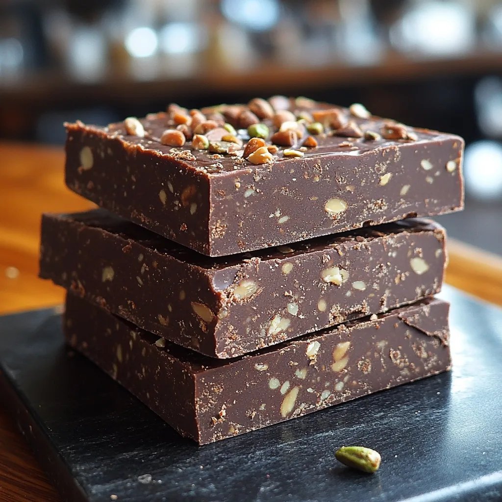 Fudge de Chocolate Negro con Pistacho: Una Increíble Receta Última
