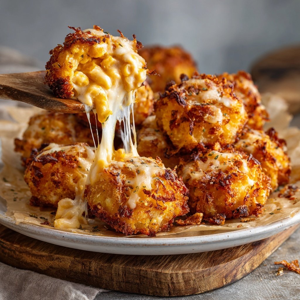 Bocados mac queso langosta dorados