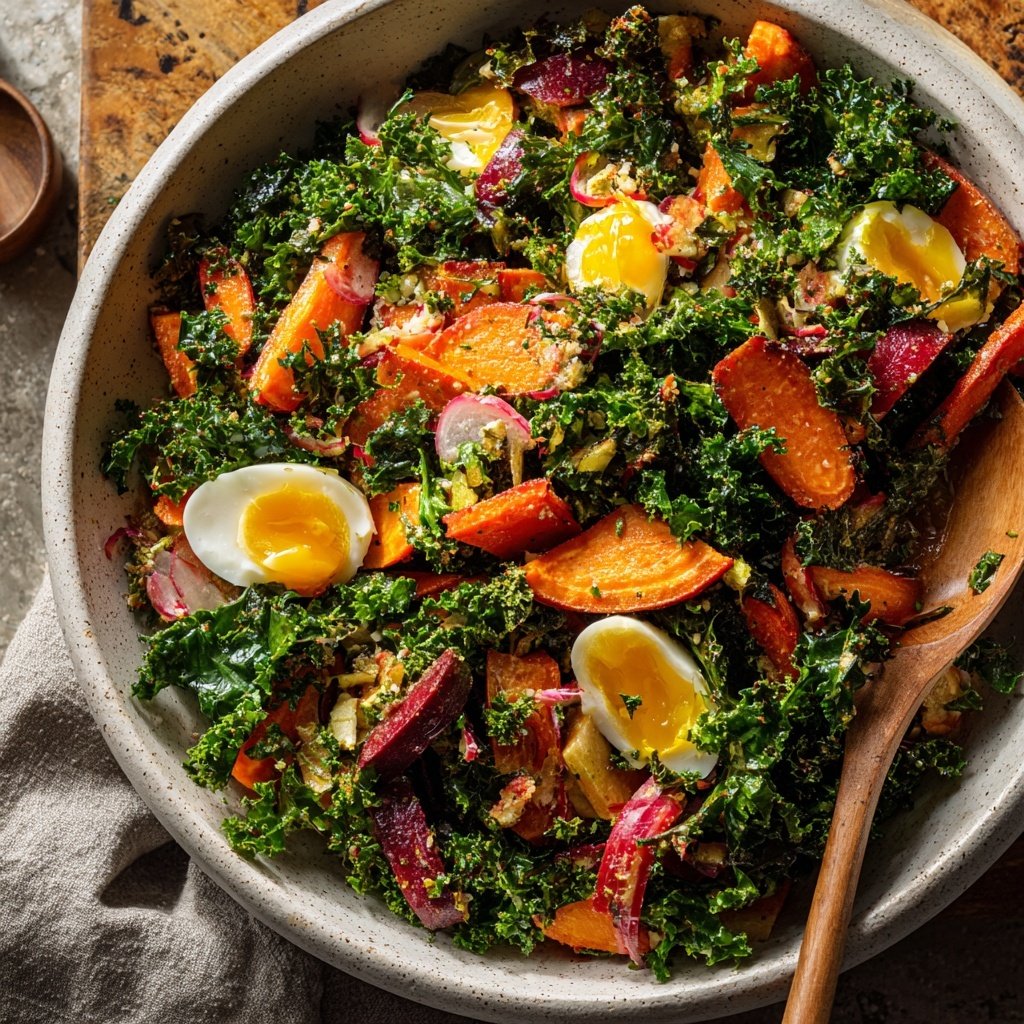 Ensalada kale camote cítricos