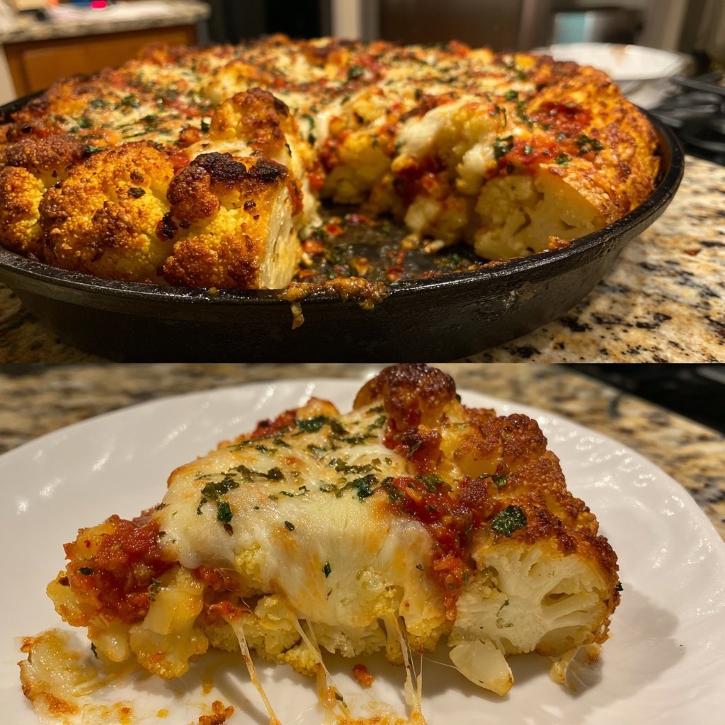 Salsa coliflor queso horneada