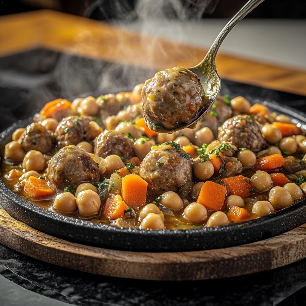 Cocido navideño con pelotas