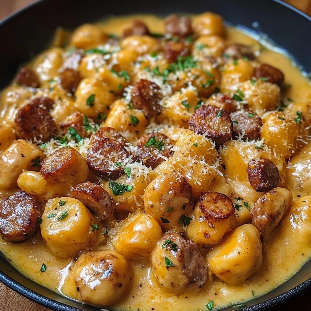 Ñoquis Cremosos de Calabaza con Salchicha: Una Increíble Receta Última