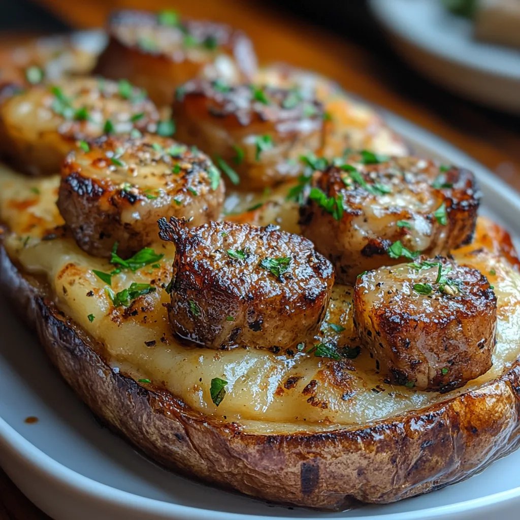 Papa Horneada Rellena con Trozos de Bistec: Una Increíble Receta Esencial