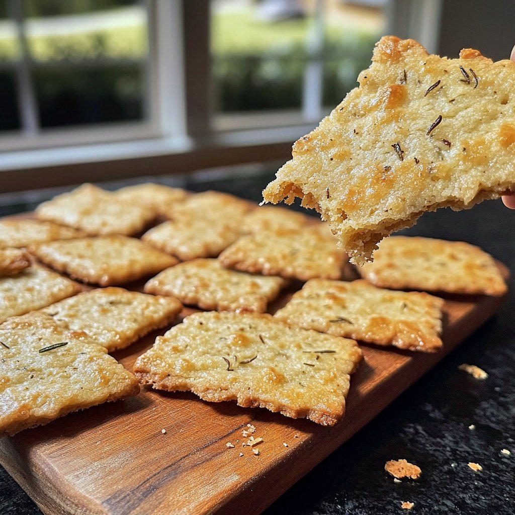 Galletas saladas de romero y queso manchego