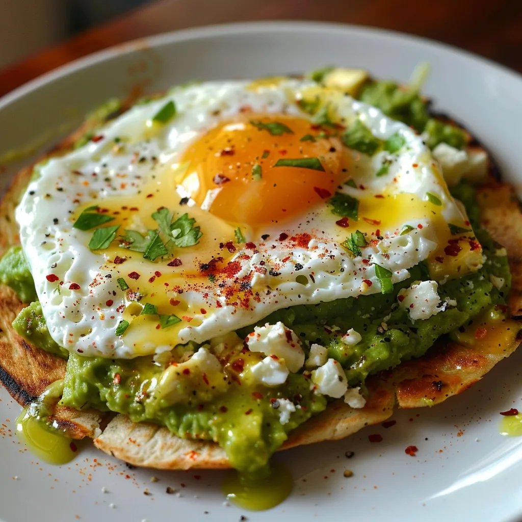 Tostadas de Aguacate con Huevo Escalfado